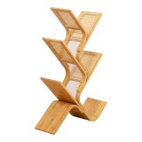 Bibliotekë Tome pakoworld bambu në ngjyrë natyrale 63x20x92cm