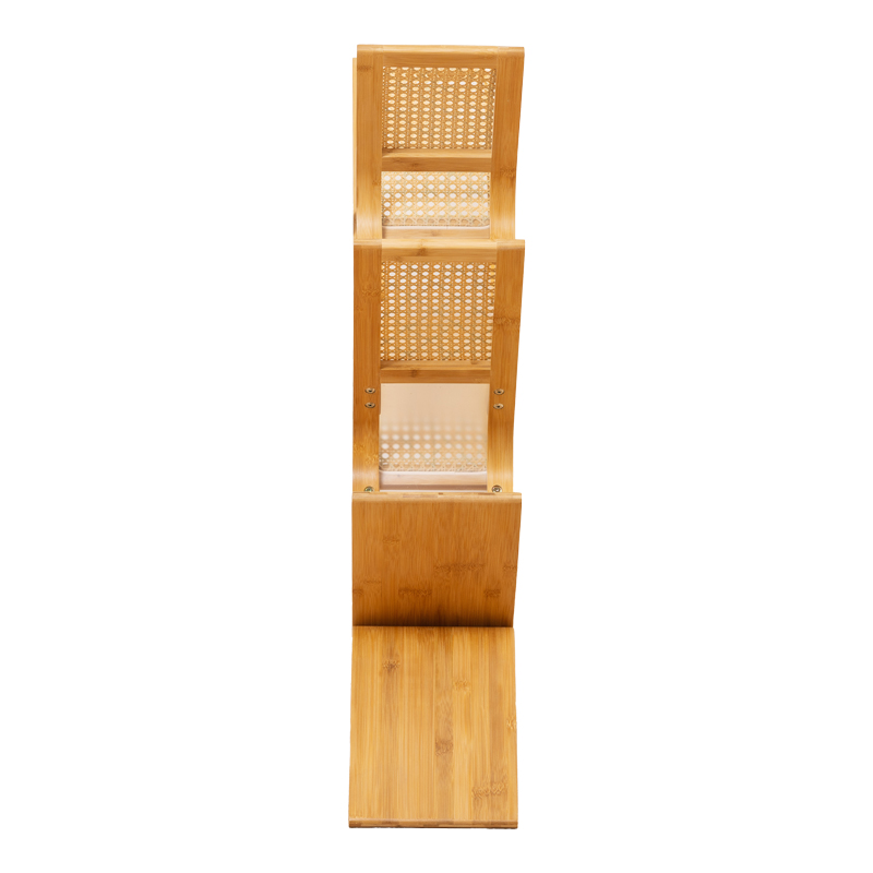 Bibliotekë Tome pakoworld bambu në ngjyrë natyrale 63x20x92cm