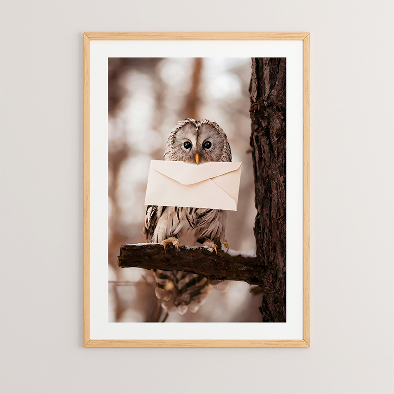Art muri në kornizë Owlyne pakoworld me print dixhital 33x1.5x48cm