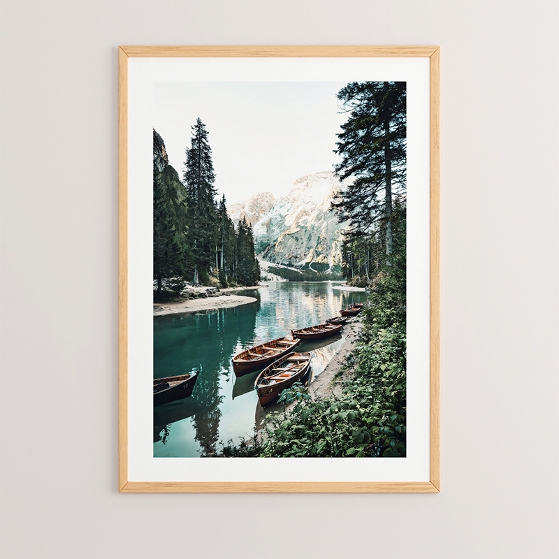 Art muri në kornizë Lake pakoworld me print dixhital 33x1.5x48cm
