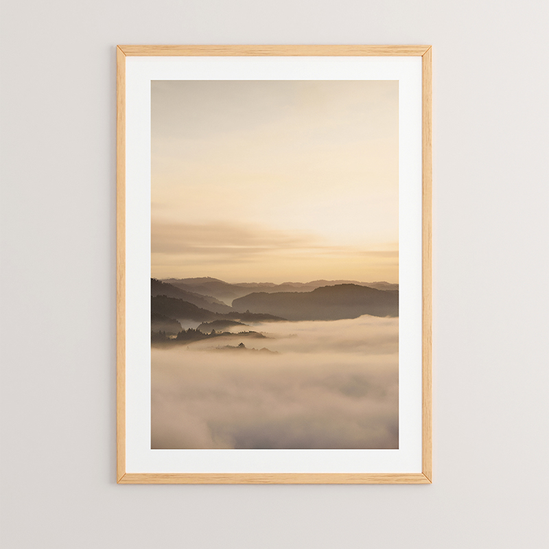 Art muri në kornizë Montagna pakoworld me printim dixhital 33x1.5x48cm