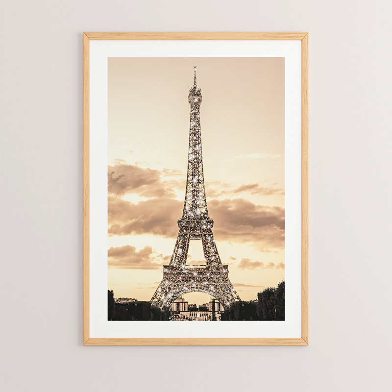 Art muri në kornizë Parisa pakoworld me print dixhital 33x1.5x48cm