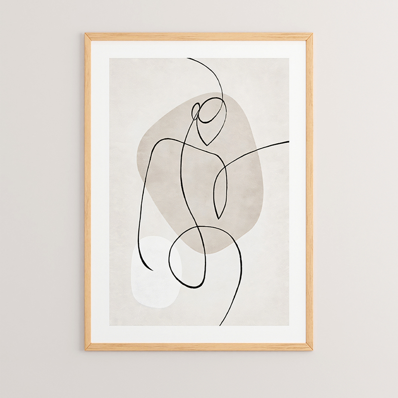 Art muri në kornizë Revel pakoworld me print dixhital 33x1.5x48cm