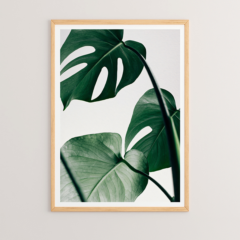 Art muri në kornizë Leafy pakoworld me print dixhital 33x1.5x48cm
