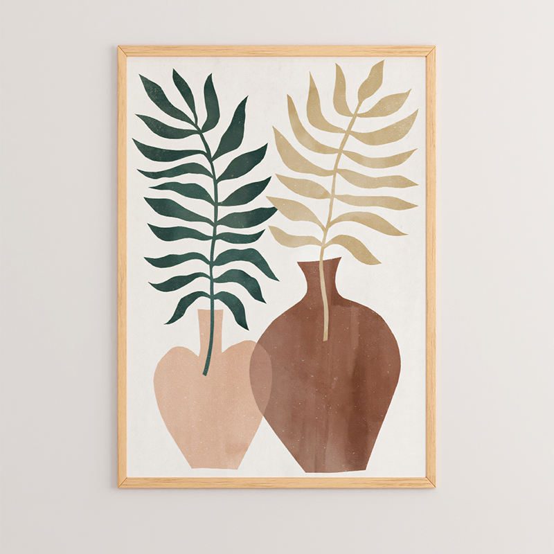 Art muri në kornizë Zela pakoworld me print dixhital 33x1.5x48cm
