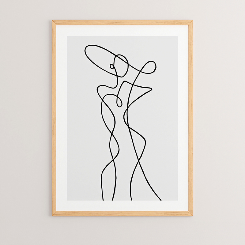 Art muri në kornizë Ladia pakoworld me print dixhital 33x1.5x48cm