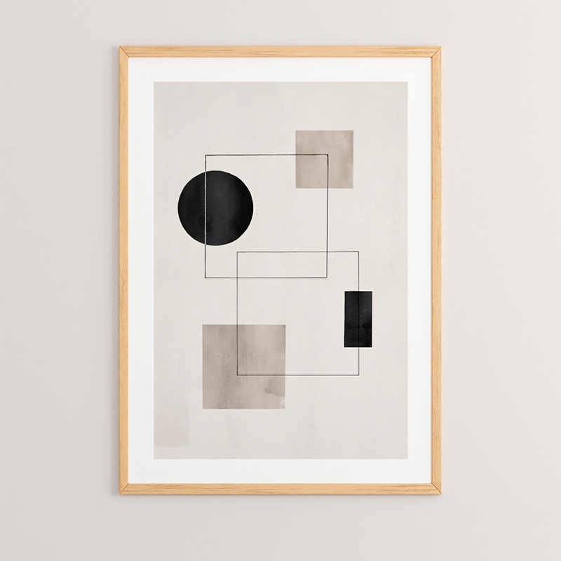 Art muri në kornizë Squnto pakoworld me print dixhital 33x1.5x48cm