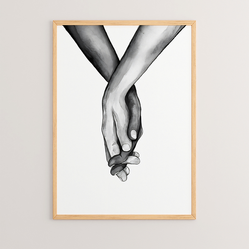 Art muri në kornizë Lovely pakoworld me print dixhital 33x1.5x48cm