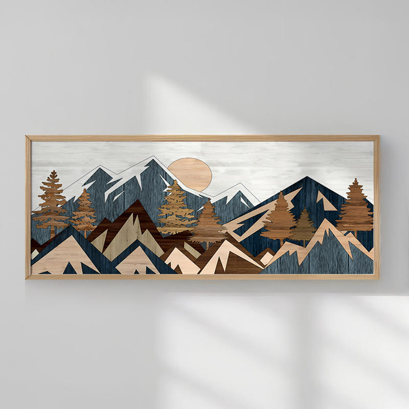Art muri në kornizë Kalef pakoworld me print dixhital 120x2x50cm