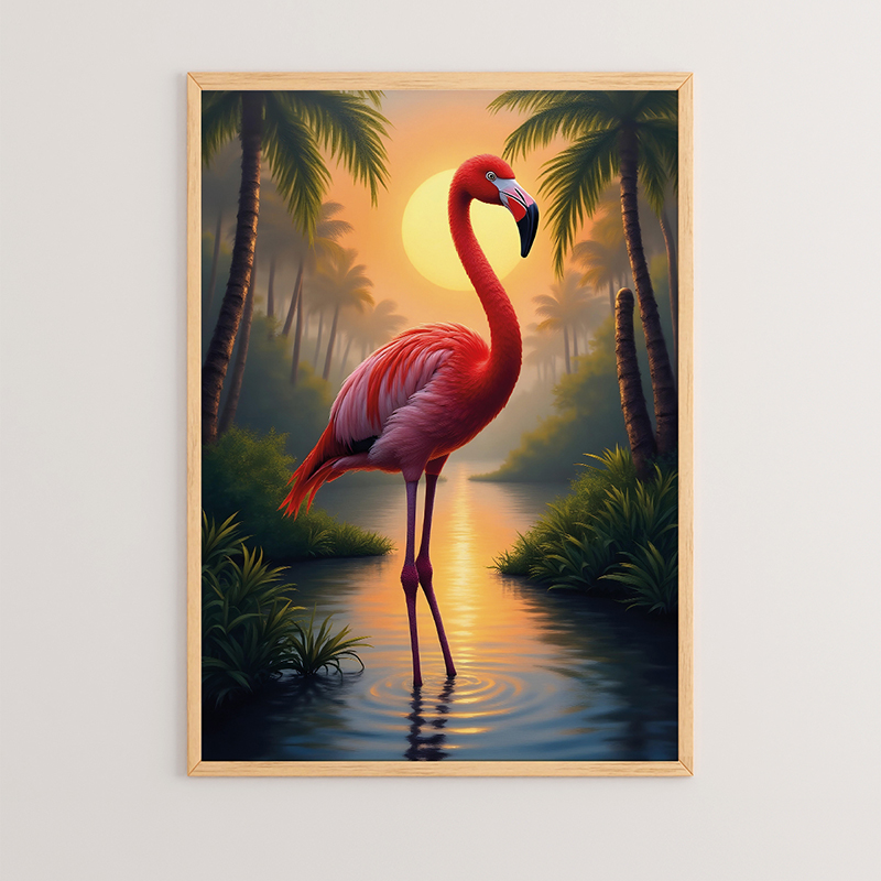 Art muri në kornizë Buka pakoworld me print dixhital 33x1.5x48cm