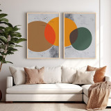 Art muri në kornizë Derdia pakoworld diptyque me print dixhital 33x1.5x48cm