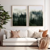 Art muri në kornizë Turiko pakoworld diptyque me print dixhital 33x1.5x48cm