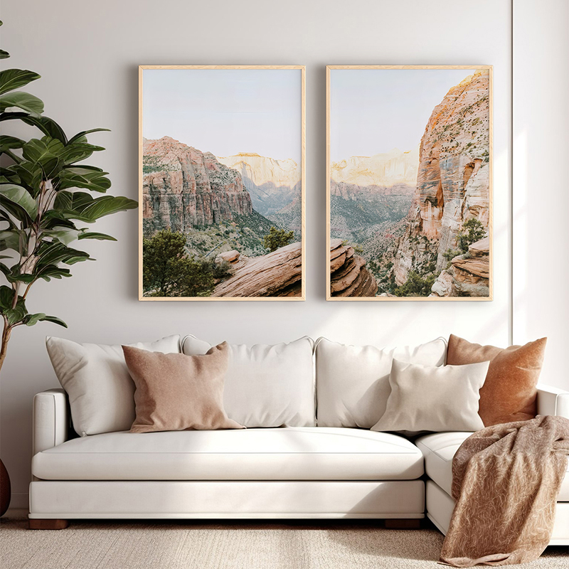 Art muri në kornizë Secrea pakoworld diptik me printim dixhital 33x1.5x48cm