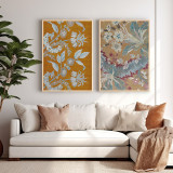 Art muri në kornizë Fanea pakoworld diptik me print dixhital 33x1.5x48cm