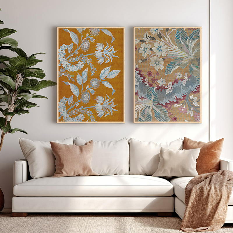 Art muri në kornizë Fanea pakoworld diptik me print dixhital 33x1.5x48cm