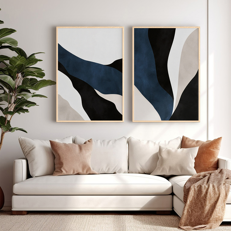 Art muri në kornizë Serja pakoworld diptik me print dixhital 33x1.5x48cm