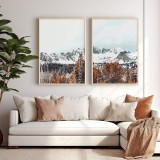 Art muri në kornizë Essen pakoworld diptik me print dixhital 33x1.5x48cm