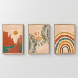 Art muri në kornizë Delea pakoworld triptyque me print dixhital 33x1.5x48cm
