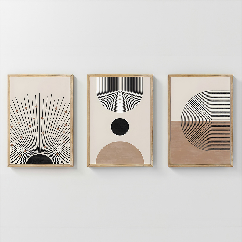 Art muri në kornizë Lagon pakoworld triptyque me print dixhital 33x1.5x48cm
