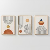 Art muri në kornizë Lenda pakoworld triptyque me print dixhital 33x1.5x48cm