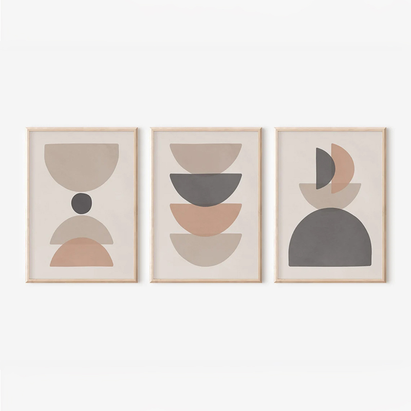 Art muri në kornizë Derda pakoworld triptyque me print dixhital 33x1.5x48cm