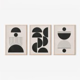 Art muri në kornizë Sanxia pakoworld triptik me print dixhital 33x1.5x48cm