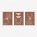 Art muri në kornizë Banba pakoworld triptyque me print dixhital 33x1.5x48cm