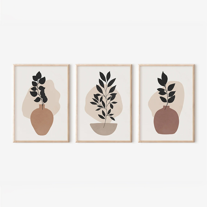 Art muri në kornizë Ferez pakoworld triptyque me print dixhital 33x1.5x48cm