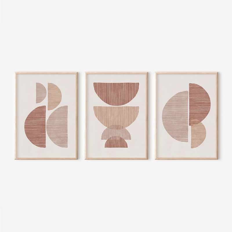 Art muri në kornizë Peria pakoworld triptyque me print dixhital 33x1.5x48cm