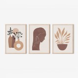 Art muri në kornizë Bemel pakoworld triptyque me print dixhital 33x1.5x48cm