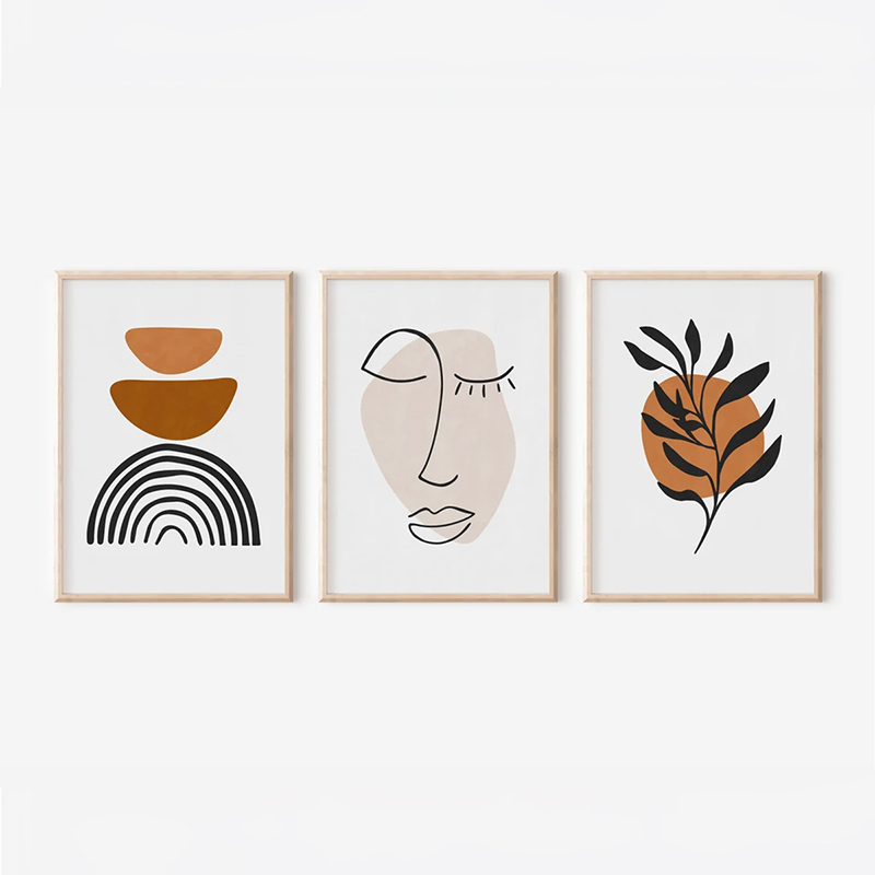 Art muri në kornizë Dremfia pakoworld triptik me print dixhital 33x1.5x48cm