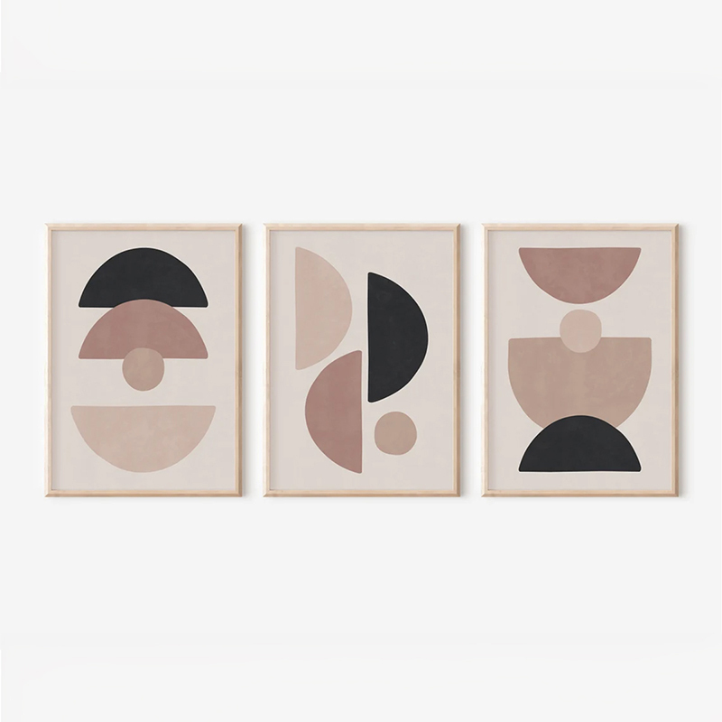 Art muri në kornizë Veyra pakoworld triptyque me print dixhital 33x1.5x48cm