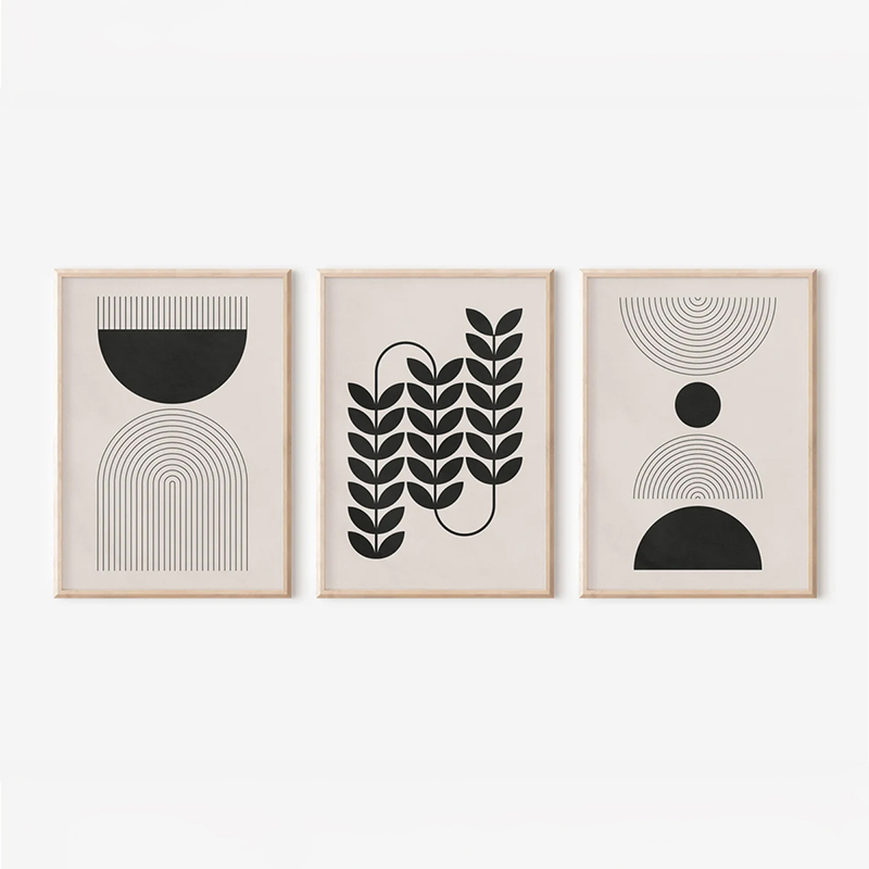Art muri në kornizë Vanta pakoworld triptyque me print dixhital 33x1.5x48cm