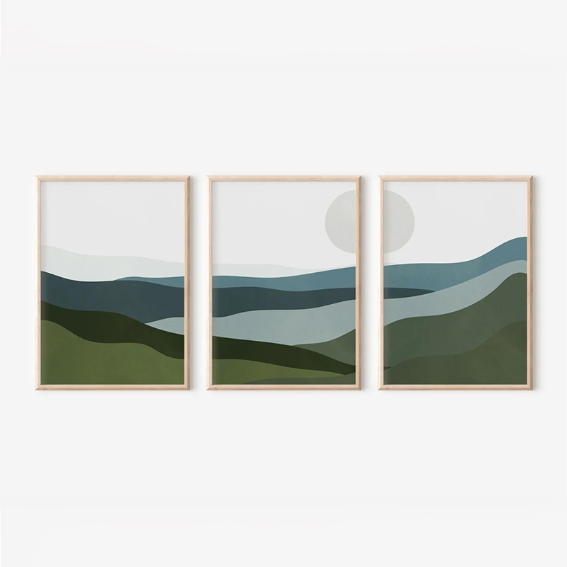 Art muri në kornizë Orbis pakoworld triptyque me print dixhital 33x1.5x48cm