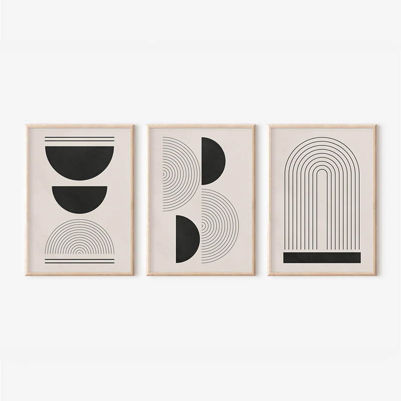 Art muri në kornizë Nuvia pakoworld triptyque me print dixhital 33x1.5x48cm