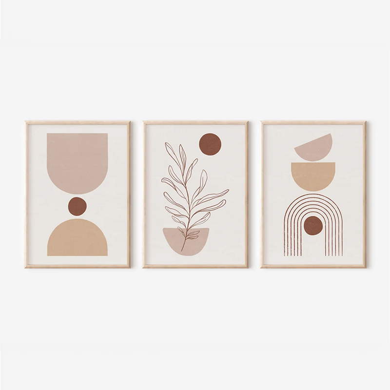 Art muri në kornizë Stijo pakoworld triptyque me print dixhital 33x1.5x48cm