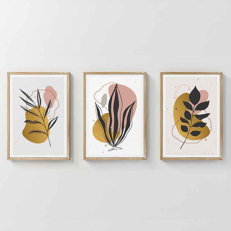 Art muri në kornizë Kereby pakoworld triptik me print dixhital 33x1.5x48cm