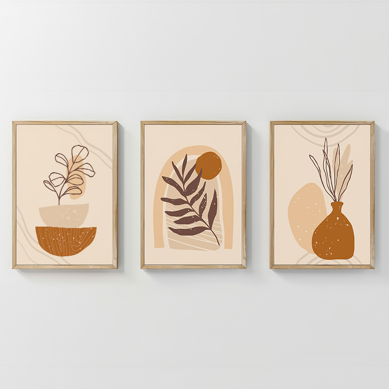Art muri në kornizë Zephy pakoworld triptyque me print dixhital 33x1.5x48cm