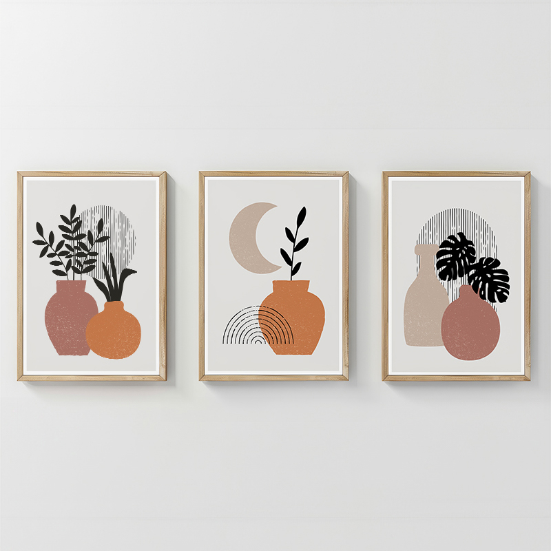 Art muri në kornizë Erynd pakoworld triptik me print dixhital 33x1.5x48cm