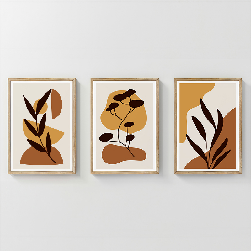 Art muri në kornizë Oriv pakoworld triptik me print dixhital 33x1.5x48cm