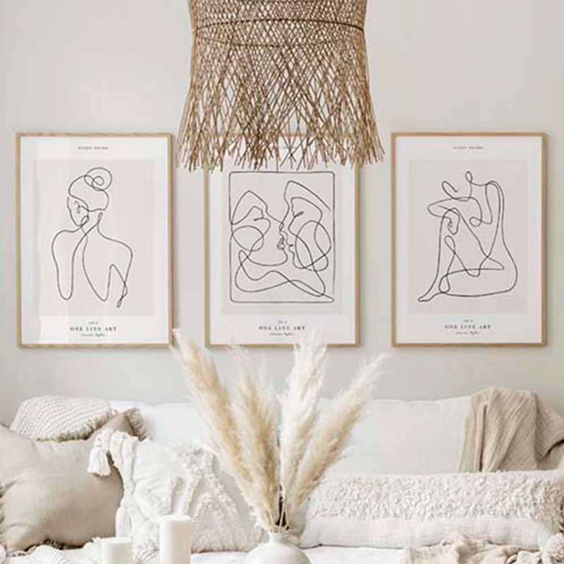 Art muri në kornizë Aelith pakoworld triptik me print dixhital 33x1.5x48cm
