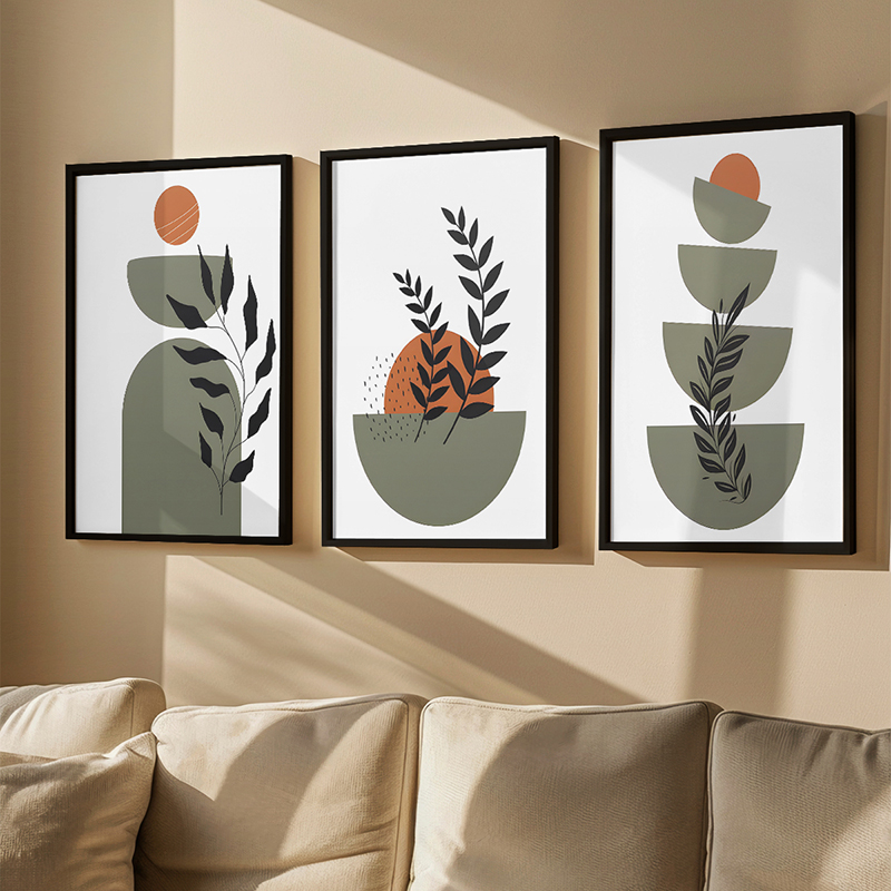 Art muri në kornizë Corisia pakoworld triptik me print dixhital 33x1.5x48cm