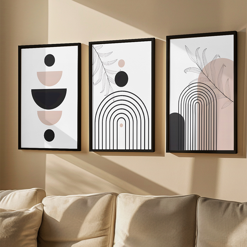 Art muri në kornizë Voren pakoworld triptik me print dixhital 33x1.5x48cm