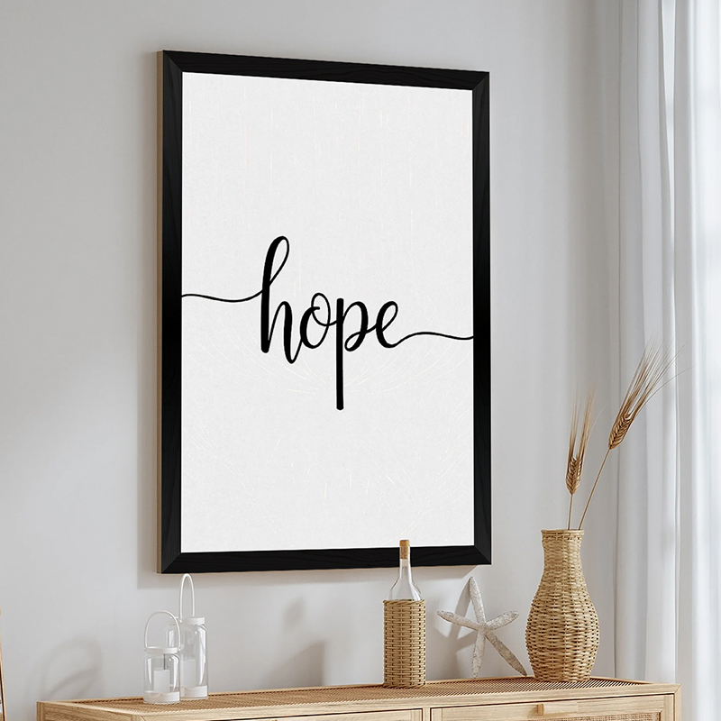 Art muri në kornizë Hopy pakoworld me print dixhital 33x1.5x48cm