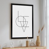 Art muri në kornizë Felora pakoworld me print dixhital 33x1.5x48cm
