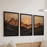 Art muri në kornizë Peaky pakoworld triptik me print dixhital 33x0.3x48cm