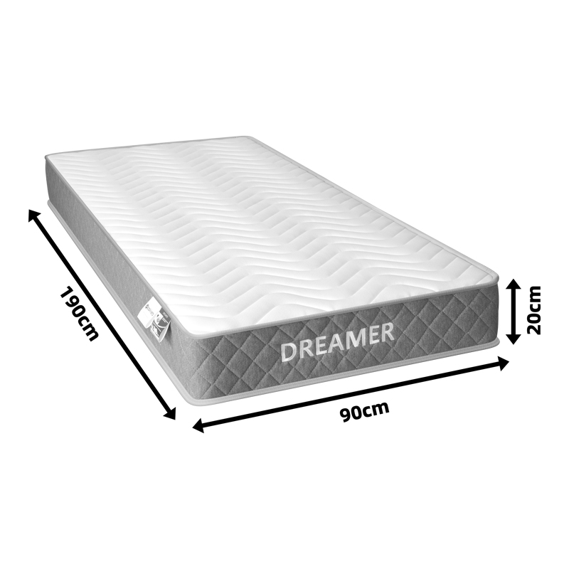 Dyshek Dreamer pakoworld me susta xhepi me dy anë 20cm 90x190cm