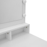 Tavolinë tualeti Vanity pakoworld me led të bardhë 80x40x140cm