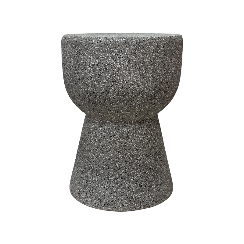 Tavolinë anësore Efria pakoworld gri MGO D33x46cm