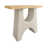 Konsolë Marila pakoworld dru pishe-mdf në ngjyrë natyrale-të bardhë 100x38x80cm